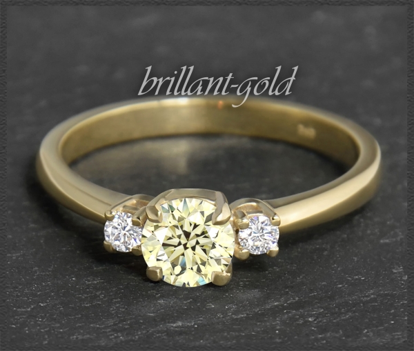 Brillant Ring 585 Gold 0,62ct; Lupenrein